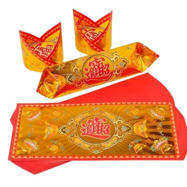 Imagem de Aimela Gold Foil Ancestor Money, Papel Joss Chinês, Notas De Banco Hell, Estampagem A Quente Amarela, Origami Retangular, Dupla Face, Impressão Colorida, Lingote "Zhaocai Jinbao" (Negócio Próspero)