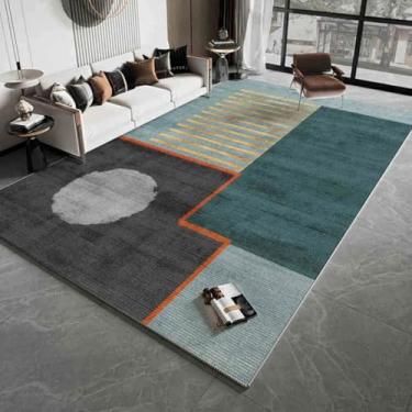 Imagem de Tapete geométrico americano para decoração de casa, tapete grande para salas de estar e quartos, refrescante e que não solta pelos (80 x 160 cm (2,6 x 5,3 pés/NSJR leve-1))