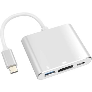 Imagem de Adaptador Dex Hub 3 em 1 HDMI 4K USB C 3.1 compatível com Macbook, Thunderbolt 3, Dex Android Premium, USB 3.0 Premium