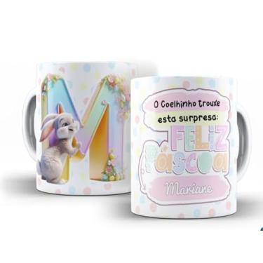 Imagem de Caneca branca Alfabeto páscoa (M)