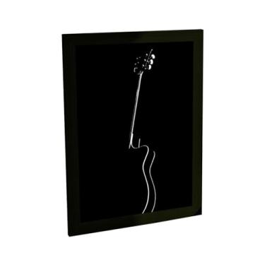 Imagem de Quadro Decorativo Violão Ilustração Dark Decoração Poster Quarto Sala