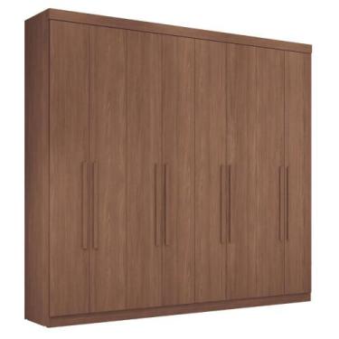 Imagem de Guarda Roupa Casal 8 Portas 4 Gavetas Paris Jatobá - CASA H