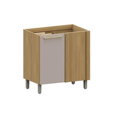 Imagem de Balcão De Cozinha Canto Reto 95cm 1 Pt Elegance Luciane Móve Freijó/cinammon