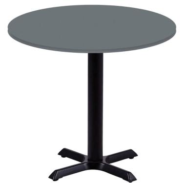 Imagem de Mesa ômega Ferro Preto 74 Cm (alt) Base Em X Tampo Mdp Redondo 70 Cm (larg) X 2,50 Cm (alt) Grafito