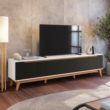 Imagem de Rack Kappesberg 3 Portas Branco/preto Fosco 218cm