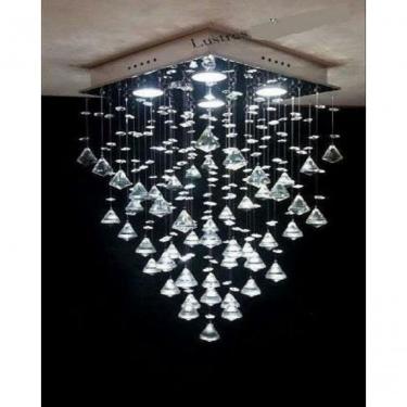 Imagem de Lustre Para Sala, Quarto, Hall, Sala De Jantar, Cozinha Em Cristal K9 Base 30x30 80cm