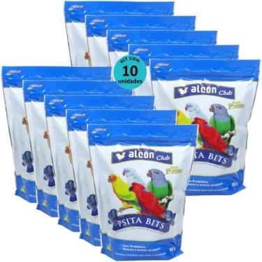 Imagem de Alcon club psita bits 450g super premium kit com 10 ração para aves