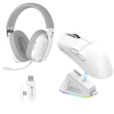 Imagem de Combo Attack Shark Headset L80 e e Mouse Gamer X11, Branco