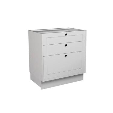 Imagem de Balcão de Cozinha Évora PH 3120 c/ 3 Gavetas e Divisor de Talheres s/ Tampo 80cm Branco - Herval