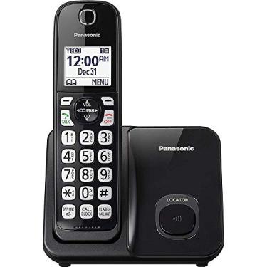 Imagem de Panasonic expansível Cordless Phone System com Call Block e altos Displays Contraste e teclados - 1 Cordless Handset - KX-TGD510B (Black)