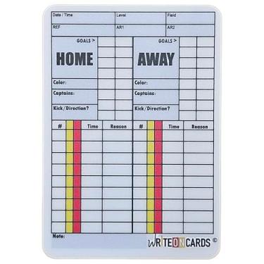 Imagem de WRITEonCARDS Cartas de árbitro regraváveis para futebol, Game Record Plus (conjunto de 2 cartas)