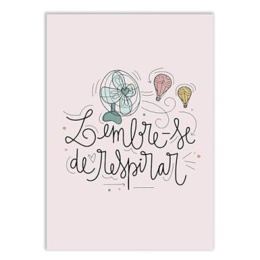 Imagem de Placa Decorativa Lembre-Se De Respirar Frases Decoração Poster Quarto Sala