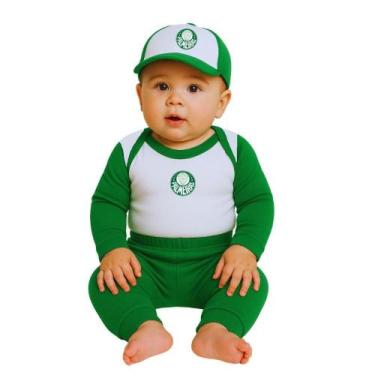 Imagem de Kit Conjunto Palmeiras Body Calça e Boné Oficial - Revedor, M