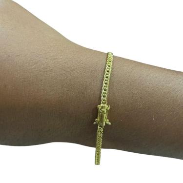 Imagem de Pulseira Grumet 3Mm Fecho 750 Banhado A Ouro 18K Luxo