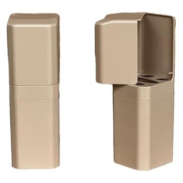 Imagem de Porta Escovas e Creme Dental com Encaixe Adesivo(KIT 2 PCS BEGE)