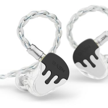 Imagem de BASN Monitor de áudio intra-auricular BmasterX, fones de ouvido híbridos com 6 drivers IEM com som cristalino, cabo removível e estojo de transporte e kit de ajuste para músico, palco, estúdio