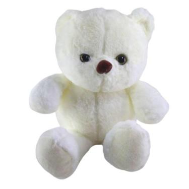 Imagem de Urso Pelúcia tipo Teddy Caramelo ou Branco Fofinho 20cm - SS, Branco