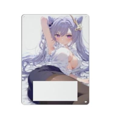 Imagem de Anime Sexy Bikini Hot Girl Pinup Girl Metal Tin Sign Wall Art Poster Decor for Home Bar Club Bedroom Bathroom Man Cave Otaku 30,5 x 40,6 cm, AN016