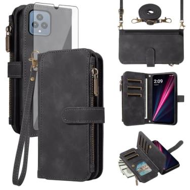 Imagem de Asuwish Capa de telefone para T-Mobile Revvl 6/6X 5G Carteira com zíper Capa de celular com protetor de tela Flip Suporte para cartão de crédito Tmobile Revvl6 X Revvl6X T Mobile Revvl6X5G Revel Tmo