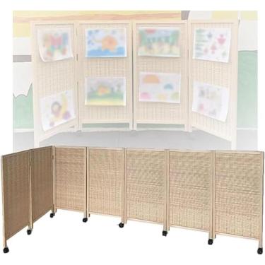 Imagem de 3/4/5/6/7/8 Divisórias De Quarto Curtas De Painel, Telas De Privacidade Dobráveis Móveis, Cercas Decorativas Respiráveis E De Bloqueio De Luz De Bambu, Para Jardi, Brown, 100x40cm-8 panels