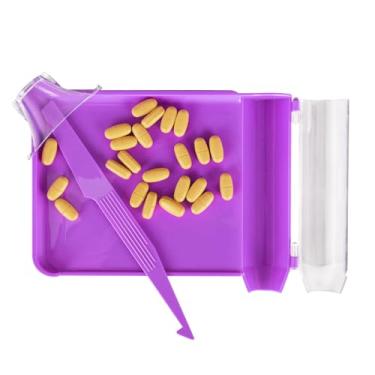 Imagem de SimCoach Bandeja De Contagem Comprimidos, Contador Para A Mão Esquerda Com Espátula, Farmácia (Roxo)