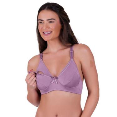 Imagem de Sutiã Amamentação Liso Para Amamentar Pós Parto com Abertura - NAKA MO