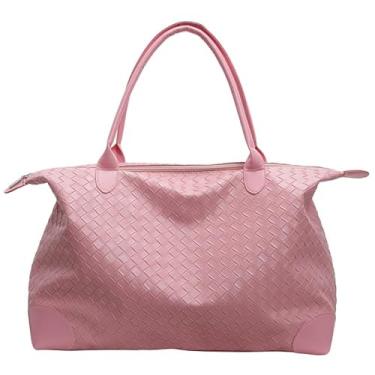 Imagem de Bolsa de ombro único de grande capacidade, uma escolha essencial para meninas, adequada para viagens, trabalho e compras., rosa