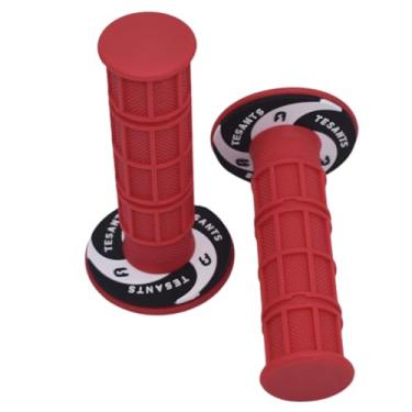 Imagem de Pegas de motocicleta de 7/20.3 cm, 22 mm-24 mm, design com superfície texturizada de substituição para moto 50cc-125cc CRF70 CRF80 Pit Dirt Bike ATV Quad Motocross CT100U CT200U Mini Bike (vermelha)