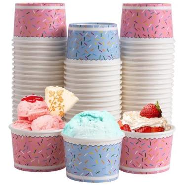 Imagem de Taças de sorvete descartáveis Lamosi 11 onças - 100 unidades