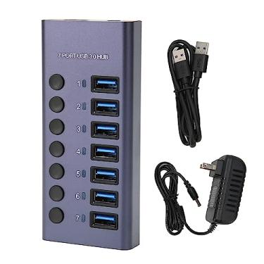 Imagem de Hub USB 3.0, Docking Station USB 3.0 Transmissão de 5 Gbps 7 (plugue americano)