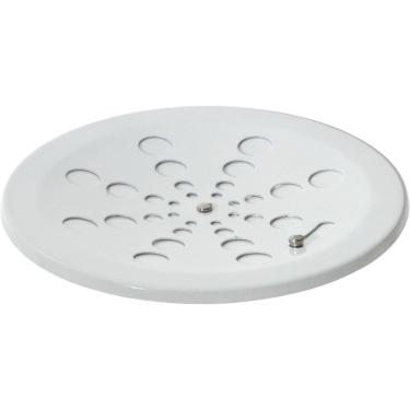Imagem de Ralo Grelha Redonda Branca 10cm Sem Caixilho - ESTILMAX