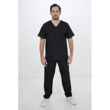 Imagem de 4002 pijama cirúgico gabardine - Jaleco Brasil, Preto, G