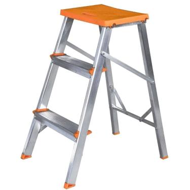 Imagem de Escada Banqueta De Alumínio com 3 Degraus Antiderrapantes - BAQ003 - AGATA