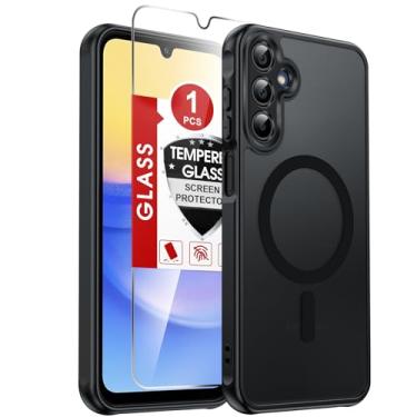 Imagem de LeYi Capa para celular Galaxy A15-5G: Capa compatível com Samsung A15 5G [Mag-Safe Fit] com protetor de tela, película fosca translúcida de toque suave e proteção de nível militar Funda para A 15