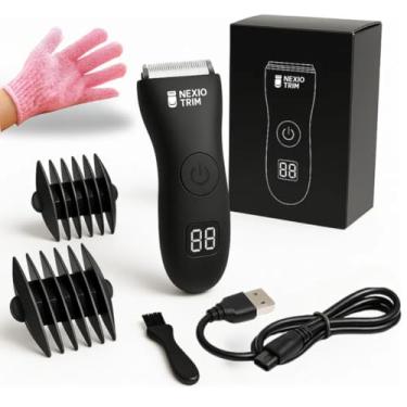 Imagem de Aparador De Pelos Íntimo, Prova D'agua Nexio Trim + Luva Esfoliante