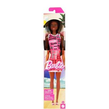 Imagem de Boneca da Barbie Fashionista Negra com Vestido Rosa Original Mattel Pr
