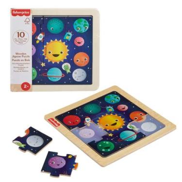 Imagem de Quebra cabeça de madeira animais peças sortidas fisher price - mattel 