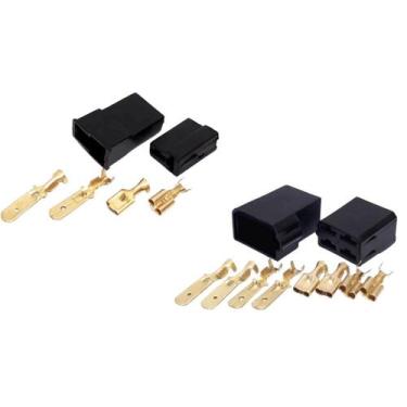 Imagem de 10 Conector 2 Vias Mais 10 Conector 4 Vias Macho E Fêmea Pvc Com Termi