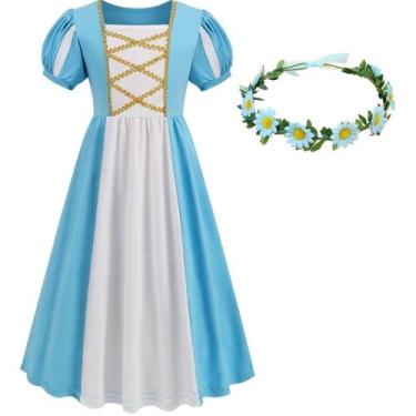 Imagem de Traje Adorável Vestido Medieval Renascentista de Sereia Girl 4T - Love