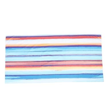 Imagem de ZJchao Toalha de Praia de Microfibra, Toalha de Piscina, Secagem Rápida, Leve, Extra Grande, Fina, Flanela Absorvente Dupla Face para Acampamento Em Piscina (Listras Coloridas)