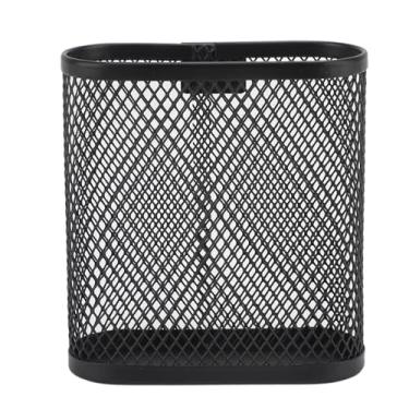 Imagem de Haofy Portador de Caneta Montado na Parede Rack de Malha de Metal Preto Organizador de Lápis Com Ganchos para Mesa 3 Compartamentos Organizador de Desktop para Escola de Escritório,