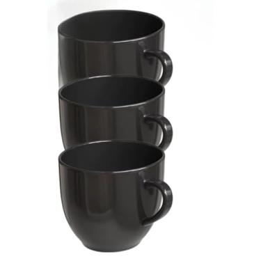 Imagem de Kit 6 Xicara Cafe Cha Porcelana 95ml Preta Preto Chicara Caneca (Kit 03)