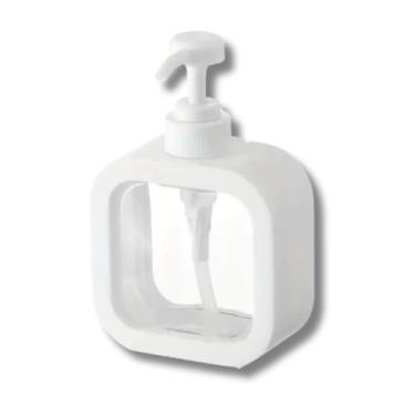 Imagem de Porta Sabonete e Detergente Líquido 330ml com Trava – Branco, Ideal para Banheiro e Cozinha (1)