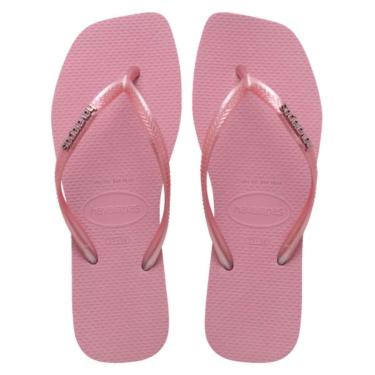 Imagem de Chinelo Havaianas Slim Square Logo Metallic Feminino-Feminino