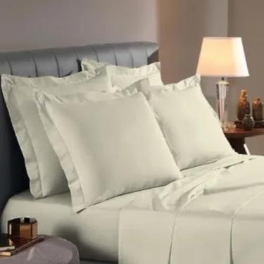 Imagem de Kit 2 Fronhas Avulsas Estampadas Para Travesseiro Malha 100% Algodão Toque Macio Com Zíper Hotel Pousada (Verde, 70x50 cm)