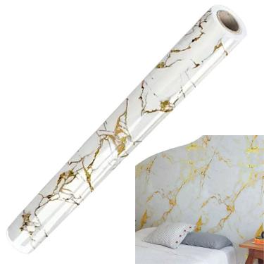 Imagem de Papel de Parede Adesivo Autocolante Marmore Reforma Reparo Obra Construçao Banheiro Cozinha Moveis Bancada Envelopamento