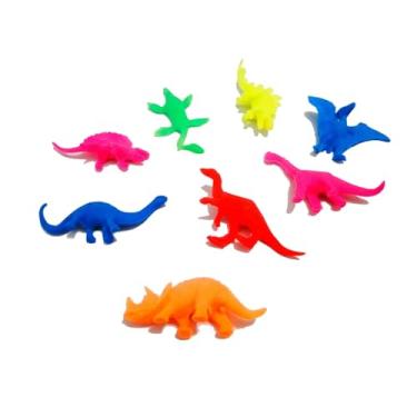Imagem de Conjunto de 8 Dinossauros Coloridos em Plástico, Brinquedo Educativo para Crianças 3-36 Meses, Multicolorido, Figuras em Miniatura, Tema Animais, 6 Peças