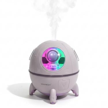 Imagem de Umidificador Cápsula Espacial | Mini Difusor de Aromas Ultrassônico Portátil | LED Colorido Luminoso | Névoa Fina, 220ML | Silencioso USB-C | Decoração Fofa para Quarto, Escritório e Bebê