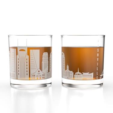 Imagem de Greenline Goods – Copos de uísque Nashville, TN Skyline (conjunto de 2), 283 g – Rocks/Copos antiquados
