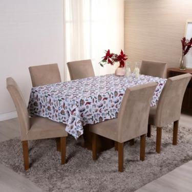 Imagem de Toalha de Mesa Natal Estampa Digital 4 Lugares Oxford 1,45x1,40 - Acabamento Premium para Ceia e Decoração - Estampa 3